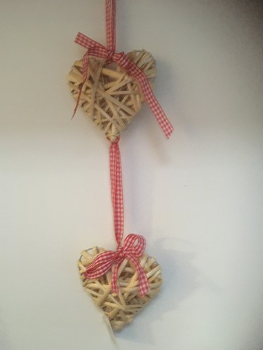 Clearence wicker heart wreath - ,