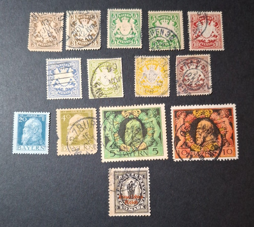 Bavaria germany stamps - germany,
