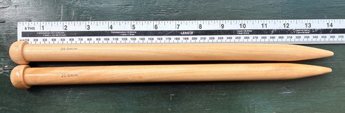 Jumbo 0mm wooden knitting - jumbo, 20.0mm