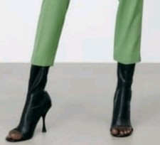 Zara Black Faux Leather Open