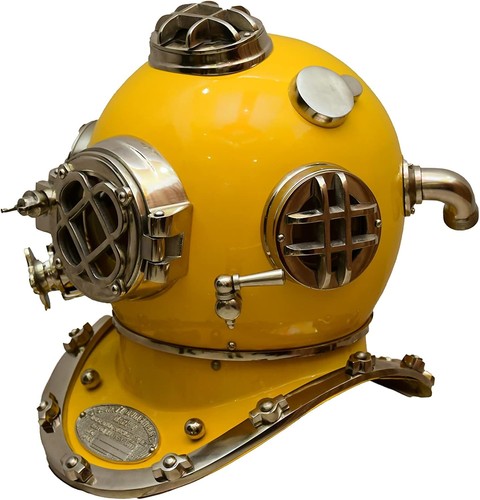 Antique yellow diving - yellow, helmet