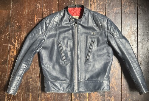 Vtg 70s lewis leathers - leathers, blue