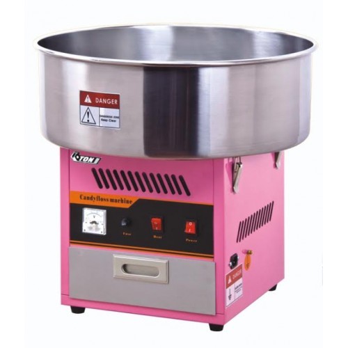 Candy floss machine and metal