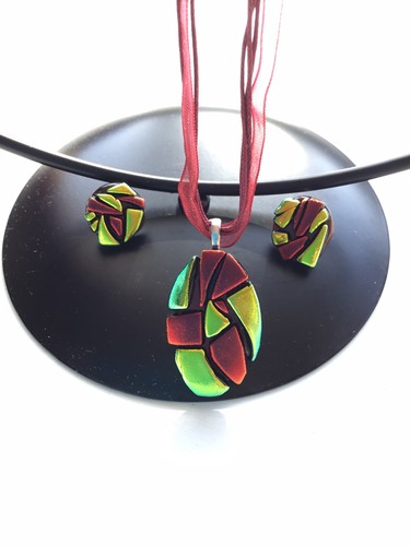 Handmade dichroic fused - handmade, glass
