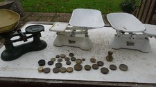 VINTAGE BALANCE METAL WEIGHING KITCHEN SCALES The Queen Victor Weights Job Lot