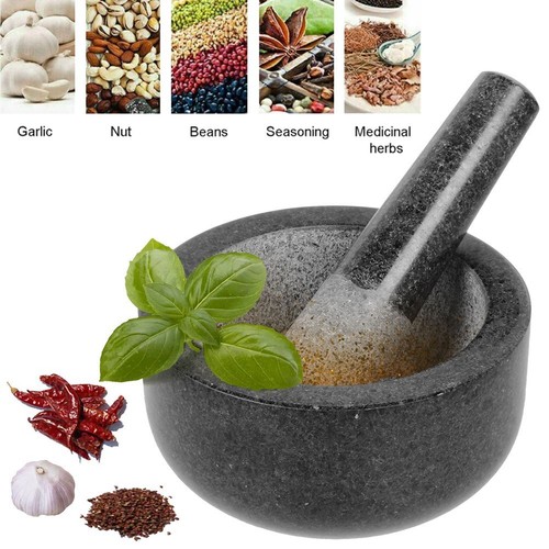 Large pestle and mortar - mortar, set