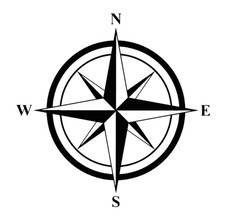 2 X Large Compass Mountain