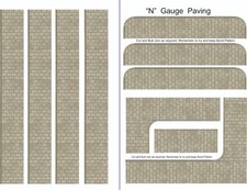"N" Gauge,Paving, 1m  of 0.5