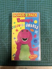 Barney’s Colours Shapes Bonus 2 Pack VHS 1996