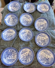 Set of 12 Spode Copeland’s “Mandarin” Blue & White Bone China Bowls Vintage