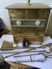 Edwardian Brass Fireside Coal