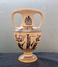 Greek Vase Dionysus Satyres by D. Vassilopoulos 130/8 Louvre Museum Replica