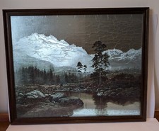 Silent Majesty By Gerald Coulson Framed Foil Art Print 1980s MCM 21x17" VGC