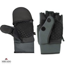 Mikado Neoprene Mittens Fishing Gloves - Waterproof Fold Back Mitten Gloves