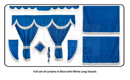 Truck curtains blue - curtains, in