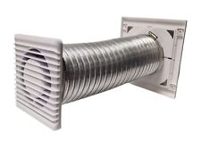 Bathroom Ventilation Kit / Extractor Fan with Aluminium Hose and Outside Cowl