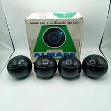 Henselite Almark Clubmaster Lawn Bowls Size 3 Medium Set Of 4 With Original Box