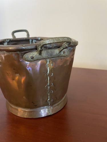 Hexagon hammered copper pot - hexagon,