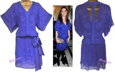 KAREN MILLEN ❤ STUNNING BLUE SILK BEADED FLAPPER PARTY DRESS aso PIPPA M ❤ UK 10