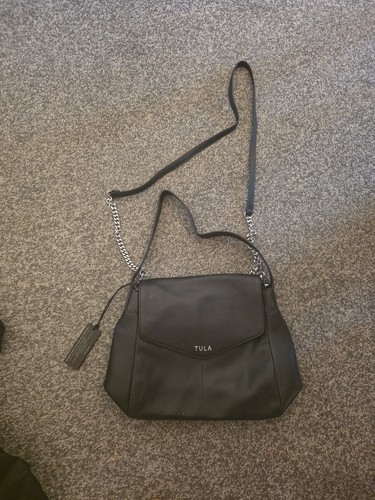 Tula black leather shoulder - black,