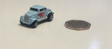 Micro Machines WILLYS COUPE Car Blue With Flames Vintage Galoob