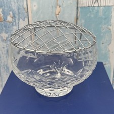 Crystal Cut Glass Rose Bowl-New With Damaged Box-12 cm X 8.5cm-FREE UK POSTAGE