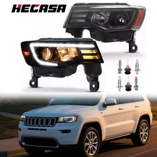 For 2017-2022 Jeep Grand Cherokee Halogen Upgrade LED Tube Projector Headlights