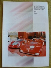 ALFA ROMEO OWNERS CLUB NEWS LETTER / JULY 2003 / 147 GTA AT BROCKET HALL