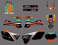 TEAM GRAPHICS BACKGROUNDS DECALS FOR KTM SX125 SX250 SX300 SX450 SX525 2003 2004
