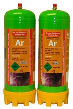 2 x Argon gas bottle 220ltr for mig/tig welding disposable cylinder