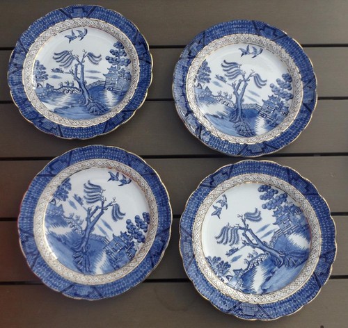 Booths real old willow plates - real,