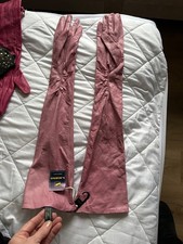 Long Leather Gloves. Dusty