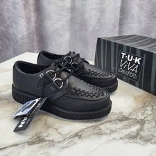 T.U.K. Black Vegan Leather