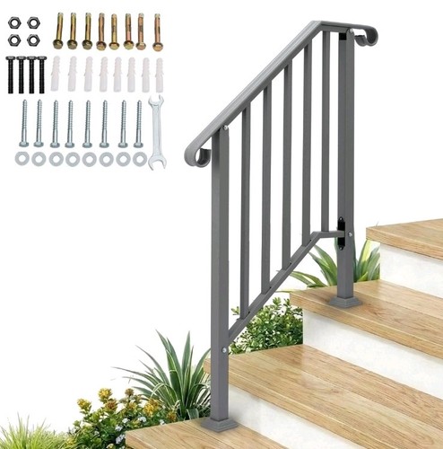 Iron step handrail stair - iron,