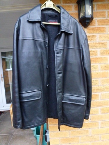 Mens xxl black leather winter - mens,