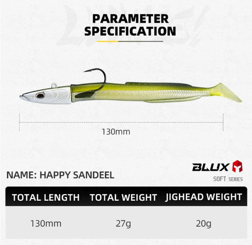Bass fishing lure blux sandeel - bass,