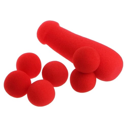 Red sponge ball magic - red, trick