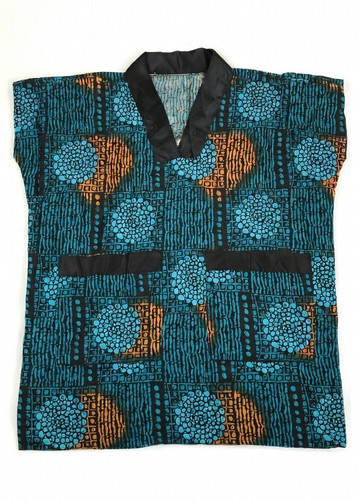 Blue african print - blue, top