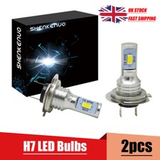 2X H7 LED Headlight Bulbs