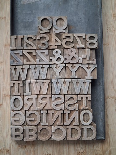 Vintage wooden letterpress - vintage,