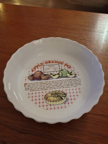 Vintage recipe pie dish - vintage,