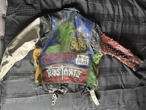 Custom painted punk studded - painted,