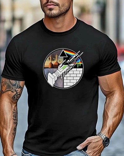 Pink floyd tee shirt black - pink,