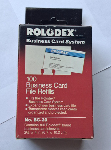 Rolodex business card - rolodex,