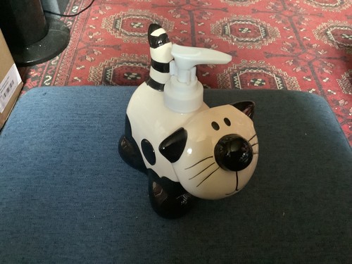 Ceramic cat shaped - ceramic, soap