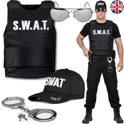 Adult swat police set vest - police,