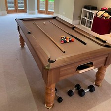 New Montpellier Light Walnut Slate Pool Table | 6ft or 7ft | Home Pool Tables