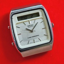Seiko Alarm Chronograph Watch H357-5109 Cal H357 Pushers Movement For Repair
