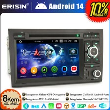 8-Core 64GB Android 14 GPS Car Stereo Sat Nav for AUDI A4 S4 RS4 8E RNS-E SEAT EXEO