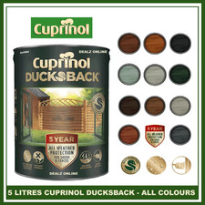Cuprinol 5 Year Ducksback Garden Shed & Fence Paint 5L All Colours